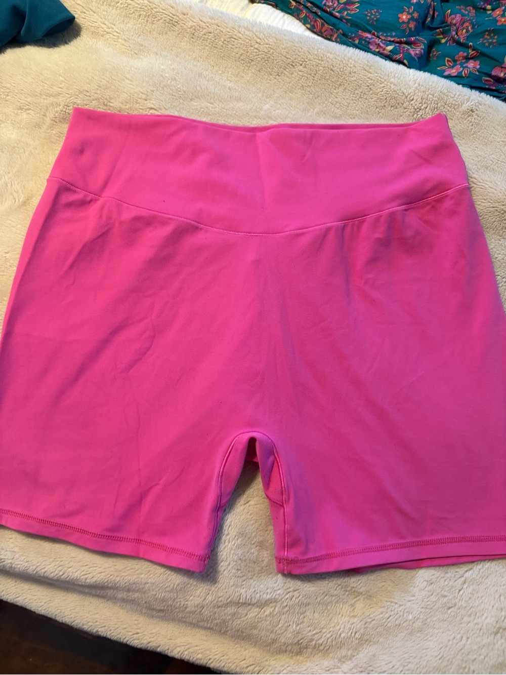 High-Waist Pink Athletic Bike Shorts for Women